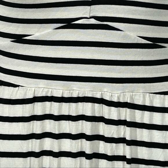 Chelsea & Theodore Black White Striped Maxi Dress Small NWT Summer Sundress - Picture 8 of 12